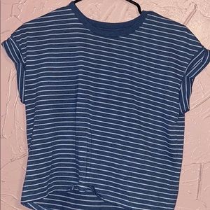 Striped denim top